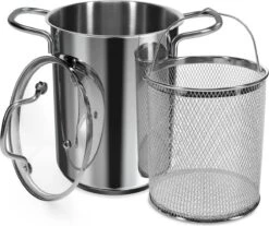 Poêle à Asperges En Acier Inoxydable Navaris Avec Couvercle - Cuiseur à Asperges En Acier Inoxydable Avec Panier Et Couvercle Amovibles - Sans BPA - Capacité 3,9 Litres - Passe Au Lave-vaisselle -Cuisine Fournitures Magasin 1200x1007 1