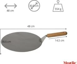 Pelle à Pizza 30 Cm Pour Four Ou BBQ - Ronde - Métal - Avec Manche En Bois 7 Pelle à Pizza 30 Cm Pour Four Ou BBQ - Ronde - Métal - Avec Manche En Bois -Cuisine Fournitures Magasin 1200x1007 6