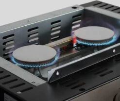 Plancha Au Gaz 2 Banderoleuses - Porthos - 5 KW, Barbecue, Cuisine Extérieure, Plaque émaillée, Acier Inoxydable. Y Compris Le Connecteur De Gaz G1 / 2 -Cuisine Fournitures Magasin 1200x1010