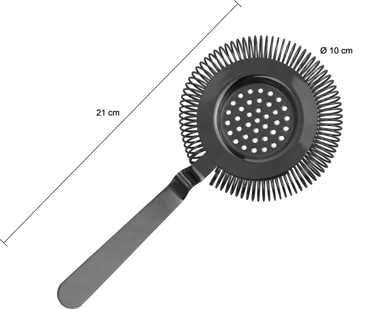 Krumble Passoire à Cocktail - Passoire à Cocktail - Tamis - Servir De Délicieux Cocktails - Passoires à Passoires à Cocktail - Métal - Diamètre 10 Cm - Gris Foncé 2 Krumble Passoire à Cocktail - Passoire à Cocktail - Tamis - Servir De Délicieux Cocktails - Passoires à Passoires à Cocktail - Métal - Diamètre 10 Cm - Gris Foncé – Image 2