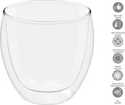 Intirilife 4x Verre à Expresso Transparent à Double Paroi - Verre à Café Verre à Thé Verre Thermique Verre Décoratif -Cuisine Fournitures Magasin 1200x1011 5