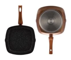 Edënbërg Copper Line - Casseroles De Luxe - Set - 2 X Poêle à Frire Haute + Poêle à Griller - Revêtement Antiadhésif 3 Couches -Cuisine Fournitures Magasin 1200x1012