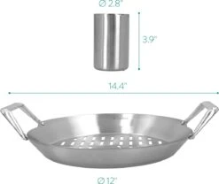 Grille à Rôtir Poulet Navaris Pour BBQ - Grille à Poulet En Acier Inoxydable - Grille Avec égouttoir D'un Diamètre De 30,5 Cm - Rôtissage De Poulet Debout -Cuisine Fournitures Magasin 1200x1012 5