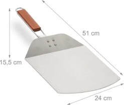 Relaxdays Pelle à Pizza Manche Bois - Pliable - Spatule à Pizza Inox - Four Pelle à Pizza -Cuisine Fournitures Magasin 1200x1016 10