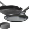 Ensemble De Casseroles, 2 Pièces - Poêle à Crêpes Et Poêle à Griller Avec Porte-cuillère GRATUIT - BergHOFF | LEO