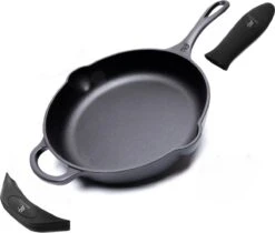 Belluci - Ø31cm - Poêle En Fonte - Poêle - Poêle à Frire Adaptée à Toutes Les Sources De Chaleur BBQ Et Induction Avec Accessoires - Poêle - Casserole