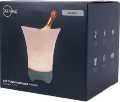 BRAINZ LED Cooler Deluxe - Haut-Parleur Bluetooth - Seau à Glace - Siècle Des Lumières LED - Grijs/ Wit -Cuisine Fournitures Magasin 1200x1019 2