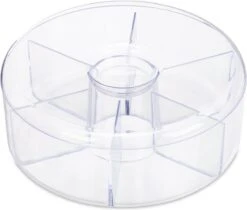 Relaxdays 8 X Boîte à Thé Ronde - Boîte à Thé Transparente - Boîte De Rangement Sachets De Thé - 6 Compartiments -Cuisine Fournitures Magasin 1200x1021 2