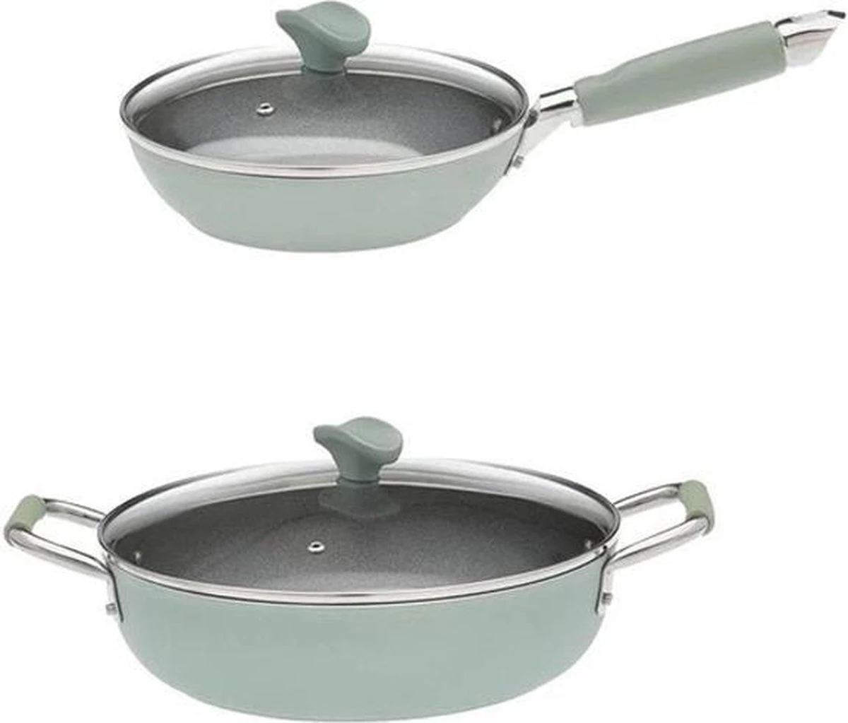Primecook - Ensemble De Casseroles 'Anna' - Cocotte Ø 28 Cm - Poêle à Frire Ø 24 Cm Avec Couvercles - Sans PFAS - Induction 1 Primecook - Ensemble De Casseroles 'Anna' - Cocotte Ø 28 Cm - Poêle à Frire Ø 24 Cm Avec Couvercles - Sans PFAS - Induction