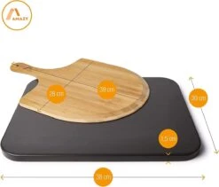 Pierre à Pizza AMAZY Incl. Cuillère à Pizza En Bamboe , Feuille De Cuisson Durable Et Livret De Recettes – La Pierre à Pain (résistante à La Chaleur, Zwart) Donne à Votre Pizza Le Goût De La Pizza Italienne Croustillante Au Four En Brique. 11 Pierre à Pizza AMAZY Incl. Cuillère à Pizza En Bamboe , Feuille De Cuisson Durable Et Livret De Recettes – La Pierre à Pain (résistante à La Chaleur, Zwart) Donne à Votre Pizza Le Goût De La Pizza Italienne Croustillante Au Four En Brique. -Cuisine Fournitures Magasin 1200x1024 2