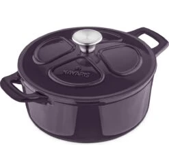 Cocotte En Fonte Navaris Avec Couvercle - Navaris émaillée - Convient à La Cuisson Induction, Gaz Et Céramique - Violet 16 Cocotte En Fonte Navaris Avec Couvercle - Navaris émaillée - Convient à La Cuisson Induction, Gaz Et Céramique - Violet -Cuisine Fournitures Magasin 1200x1028 3