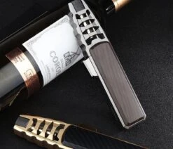 Briquet Super Turbo Jetflame - Brûleur à Gaz - Torch De Feu D'artifice - Brander à Crème Brûlée - BBQ Et Allume-cigare - Coupe-vent - Bois De Noyer Avec Boîtier En Métal Gris -Cuisine Fournitures Magasin 1200x1028 8