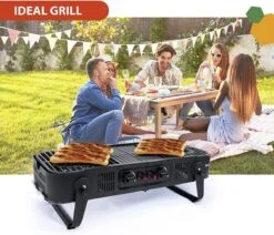 Barbecue à Gaz - Barbecue à Gaz Pliable Zinaps Barbecue à Gaz à 2 Brûleurs Avec Pliage De 3,3 KW à Emporter Avec Sac De Transport Pour Pique-niques, Balcons Et Plus Pour Cartouches De Gaz Normales 5 Kg Et 11 Kg - (WK 02124) -Cuisine Fournitures Magasin 1200x1030