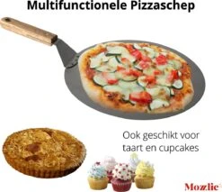 Pelle à Pizza 30 Cm Pour Four Ou BBQ - Ronde - Métal - Avec Manche En Bois