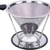 Filtre à Café Réutilisable En Acier Inoxydable - Porte-filtre à Café écologique 1x4 - Filtre à Café Permanent - Goutteur à Café - Acier Inoxydable - Camping - Barista - Espresso
