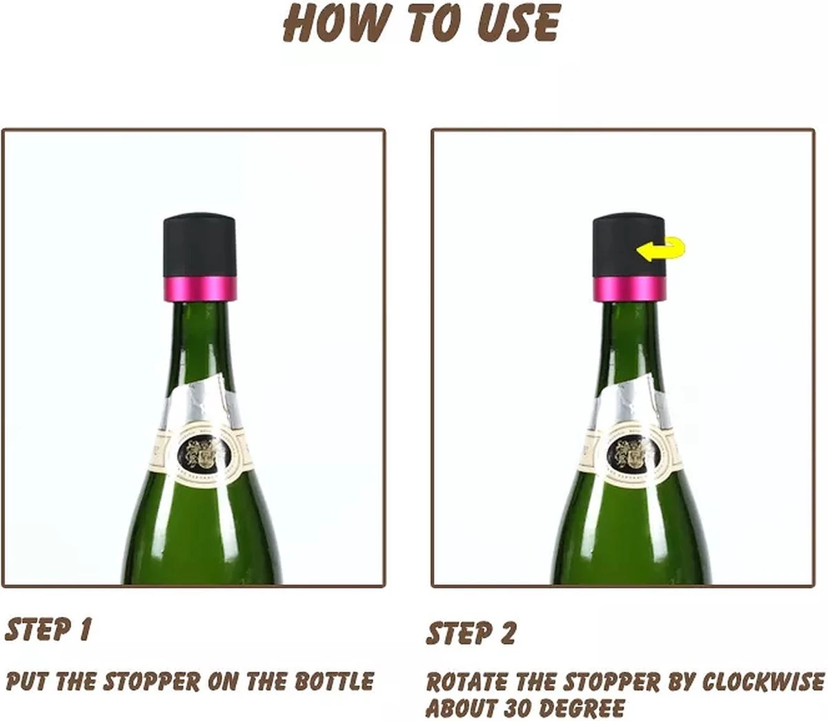 Bouchon De Bouteille De Champagne - Bouchon De Bouteille De Champagne - Vide - Couleur Noir/bleu - Bouchon Mécanique 3 Bouchon De Bouteille De Champagne - Bouchon De Bouteille De Champagne - Vide - Couleur Noir/bleu - Bouchon Mécanique – Image 3