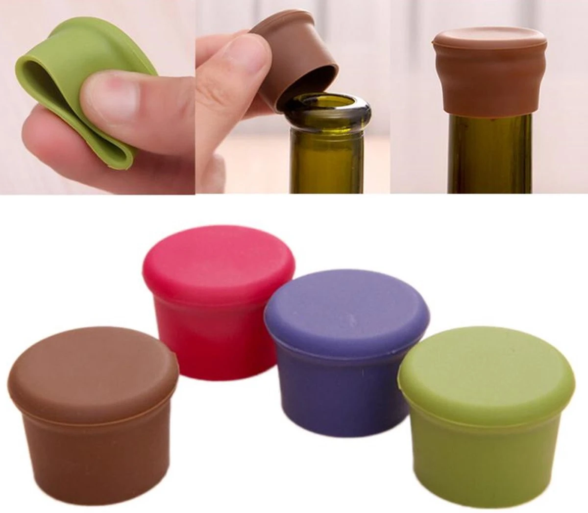 Bouchons à Vin En Siliconen - Bouchons à Vin - Zwart - Réutilisable - Sous Vide - C&C 1 Bouchons à Vin En Siliconen - Bouchons à Vin - Zwart - Réutilisable - Sous Vide - C&C