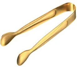 Pinces à Glaçons Dorées - Set De 10 Pièces - Pinces à Glaçons De Luxe - 11 X 1,6 Cm