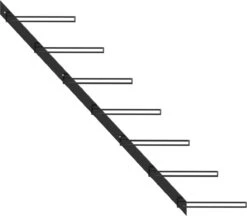 Prolenta Premium - Casier à Vin Pour 7 Bouteilles Mural En Métal Noir - Maison Et Jardin