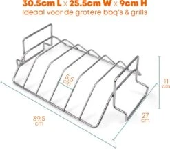 YUGN 2-en-1 Acier Inoxydable Spare Rib Rack BBQ Rib Rack - Rib Rack Spareribs Holder - Accessoires De BBQ - Grille De Grille Avec Brosse 19 YUGN 2-en-1 Acier Inoxydable Spare Rib Rack BBQ Rib Rack - Rib Rack Spareribs Holder - Accessoires De BBQ - Grille De Grille Avec Brosse -Cuisine Fournitures Magasin 1200x1051 2
