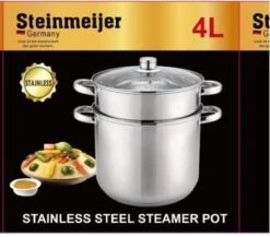 Set De Casseroles à Vapeur Steinmeijer -4L En Acier Inoxydable Ø 24 Cm - 3 Pièces - Avec Fond 6 Couches 9 Set De Casseroles à Vapeur Steinmeijer -4L En Acier Inoxydable Ø 24 Cm - 3 Pièces - Avec Fond 6 Couches -Cuisine Fournitures Magasin 1200x1055 1
