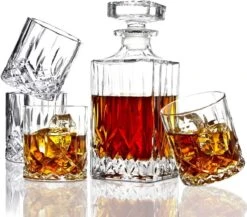 Carafe à Whisky Avec Verres Lot De 5| Ensemble De Verres à Whisky 0,9 L