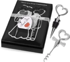 Tire-bouchon Et Bouchon De Bouteille En Acier Inoxydable PaWa Accessoire De Vin Pour Les Mariages Et Les Fêtes