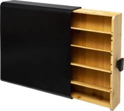 Five Porte-capsule En Métal Noir Et Bambou Naturel | Convient Aux Tasses à Café Nespresso, Vertuo, Dolce Gusto -Cuisine Fournitures Magasin 1200x1071 5