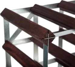 RTA Wineracks - Casier à Vin 30 Bouteilles - Acier Galvanisé - Pin Foncé - 5x6 -Cuisine Fournitures Magasin 1200x1076 6