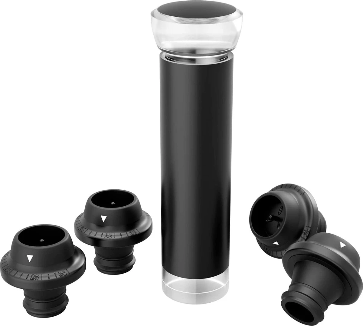 DOWO® - Bouchon à Vin Sous Vide - Avec 4 Bouchons à Vin - Pompe à Vide à Vin - Accessoires Vin - Valve à Vin - Bouchon à Vin - Pompe à Vin - Pompe à Vide - Économiseur De Vin 1 DOWO® - Bouchon à Vin Sous Vide - Avec 4 Bouchons à Vin - Pompe à Vide à Vin - Accessoires Vin - Valve à Vin - Bouchon à Vin - Pompe à Vin - Pompe à Vide - Économiseur De Vin