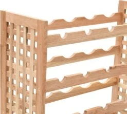 Prolenta Premium - Casier à Vin Pour 25 Bouteilles 63x25x73 Cm Bois De Noyer Massif - Maison Et Jardin -Cuisine Fournitures Magasin 1200x1079