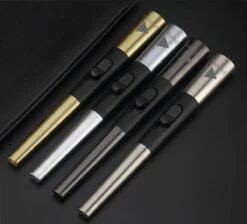 Briquet électrique Long Rechargeable - Briquet Plasma Durable - Briquet De Luxe - Comprend Un Emballage Cadeau - BBQ - Bougies - Or -Cuisine Fournitures Magasin 1200x1089 9