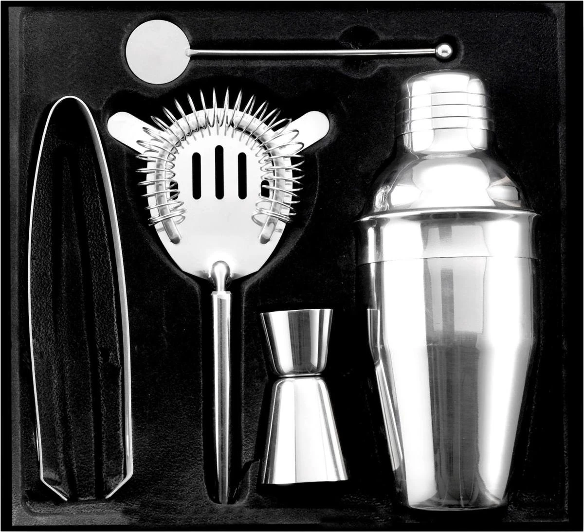 Ensemble De Shaker à Cocktail De Luxe En Acier Inoxydable Avec Shaker / Cuillère Et Pinces à Glace - Paquet Cadeau Pour Cocktail 3 Ensemble De Shaker à Cocktail De Luxe En Acier Inoxydable Avec Shaker / Cuillère Et Pinces à Glace - Paquet Cadeau Pour Cocktail – Image 3