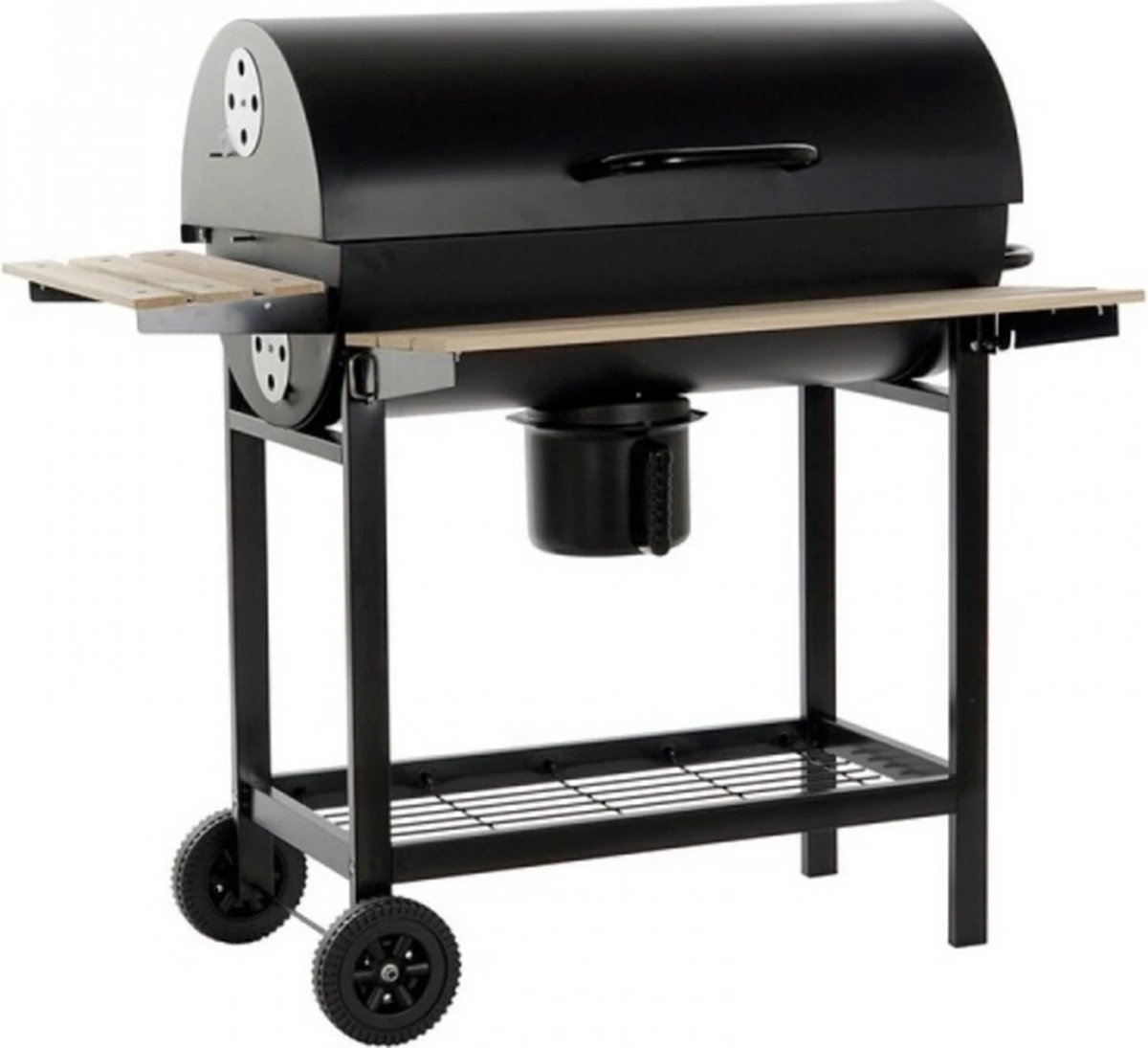 BaseCore® - Barbecue - Charbon De Bois Bbq - BBQ - Avec Roues Robustes - Forme Cylindrique - Haute Qualité - Avec Couvercle, Base Et Tables D'Appoint - Groot Surface De Grille - Acier Zwart 4 BaseCore® - Barbecue - Charbon De Bois Bbq - BBQ - Avec Roues Robustes - Forme Cylindrique - Haute Qualité - Avec Couvercle, Base Et Tables D'Appoint - Groot Surface De Grille - Acier Zwart – Image 4