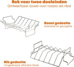 YUGN 2-en-1 Acier Inoxydable Spare Rib Rack BBQ Rib Rack - Rib Rack Spareribs Holder - Accessoires De BBQ - Grille De Grille Avec Brosse 15 YUGN 2-en-1 Acier Inoxydable Spare Rib Rack BBQ Rib Rack - Rib Rack Spareribs Holder - Accessoires De BBQ - Grille De Grille Avec Brosse -Cuisine Fournitures Magasin 1200x1096 4