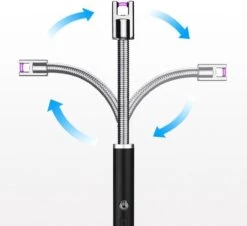 Drphone PS4 - Rotation 360 - Zwart - Briquet Plasma Long électrique Usb - Coupe-vent - Sans Flamme - Briquet Bougie -Cuisine Fournitures Magasin 1200x1097 7
