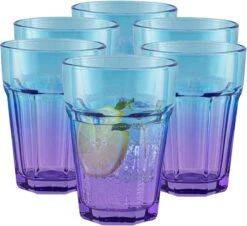 Gigi Dreamy Sunset Verres à Boire 370 Ml Verres à Cocktail Verres à Eau Ensemble Verres Long Drink Colorés Tasse En Verre Verres Colorés Caipirinha Verre à Boire Verre à Eau