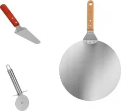 Springos Pizza Scoop - Coupe-pizza - Spatule - 25 Cm - Naturel/ Argent -Cuisine Fournitures Magasin 1200x1104 7