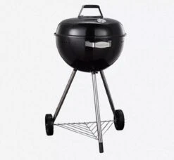 Luxaliving - Barbecue à Charbon - Barbecue Boule Kogelbarbecue X H90 Centimètres - Barbecue Rond - Barbecue Sur Roues - Zwart - Métal