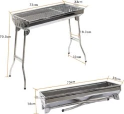 Gril De Carbone D'acier Inoxydable De Requin De Grand-mère, Gril Plein Air Pliable Portatif De Barbecue, Approprié à La Partie De BBQ De 5-10 Personnes -Cuisine Fournitures Magasin 1200x1108 2