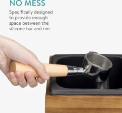 Navaris Knock Box Café Pour Machine Expresso - 18 X 17 X 11 Cm - Knockbox En Bois D'acacia Et Acier Inoxydable -Cuisine Fournitures Magasin 1200x1110 9