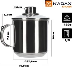 KADAX Marmite Haute Avec Couvercle En Verre Fermé, 1,2 L, Marmite En Acier Inoxydable Avec Poignée Confortable, Marmite, Couvercle Avec Trou De Vapeur, Casserole Et Va Au Lave-vaisselle (argent) 9 KADAX Marmite Haute Avec Couvercle En Verre Fermé, 1,2 L, Marmite En Acier Inoxydable Avec Poignée Confortable, Marmite, Couvercle Avec Trou De Vapeur, Casserole Et Va Au Lave-vaisselle (argent) -Cuisine Fournitures Magasin 1200x1111 2