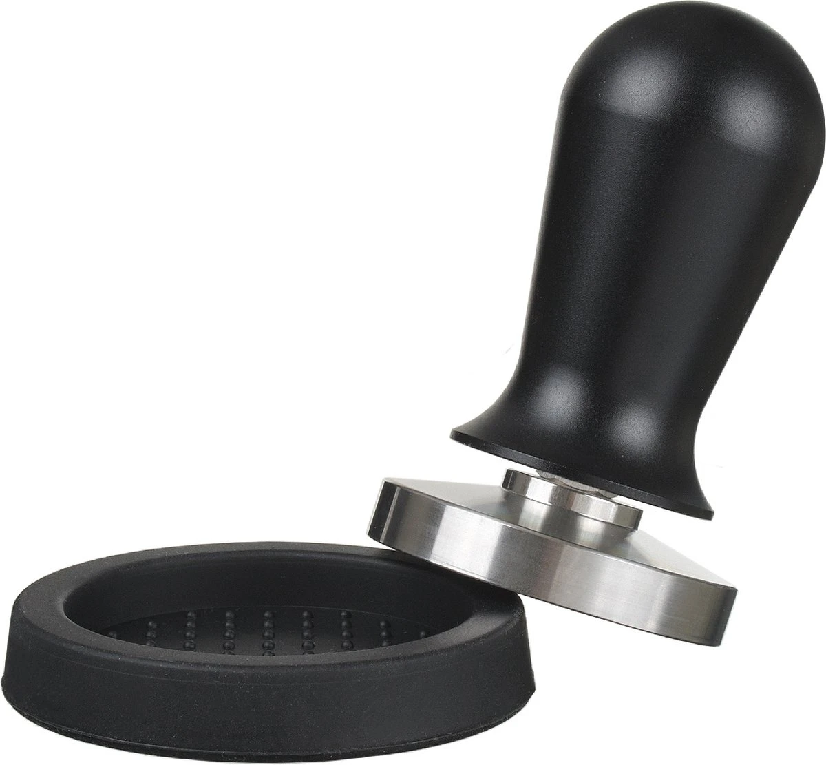 Expresso écarlate | Tamper "Perfetto" Pour Barista; Calibré à Une Pression De Contact De 35 Lb; Avec Manche En Aluminium Ou En Bois Fin Et Base En Acier Inoxydable De Précision. 1 Expresso écarlate | Tamper "Perfetto" Pour Barista; Calibré à Une Pression De Contact De 35 Lb; Avec Manche En Aluminium Ou En Bois Fin Et Base En Acier Inoxydable De Précision.