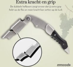 Mmoods Tire-Bouchon Vin Zwart - Couteau De Serveur Avec Rainure Fendue - Ouvre-Vin - Couteau Sommelier - Cadeau -Cuisine Fournitures Magasin 1200x1113 4