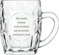 Libbey Chope à Bière Gravée - 55cl - La Bières Sans Alcool Est Comme Un Soutien-gorge Sur La Corde à Linge : Le Meilleur Est Sorti