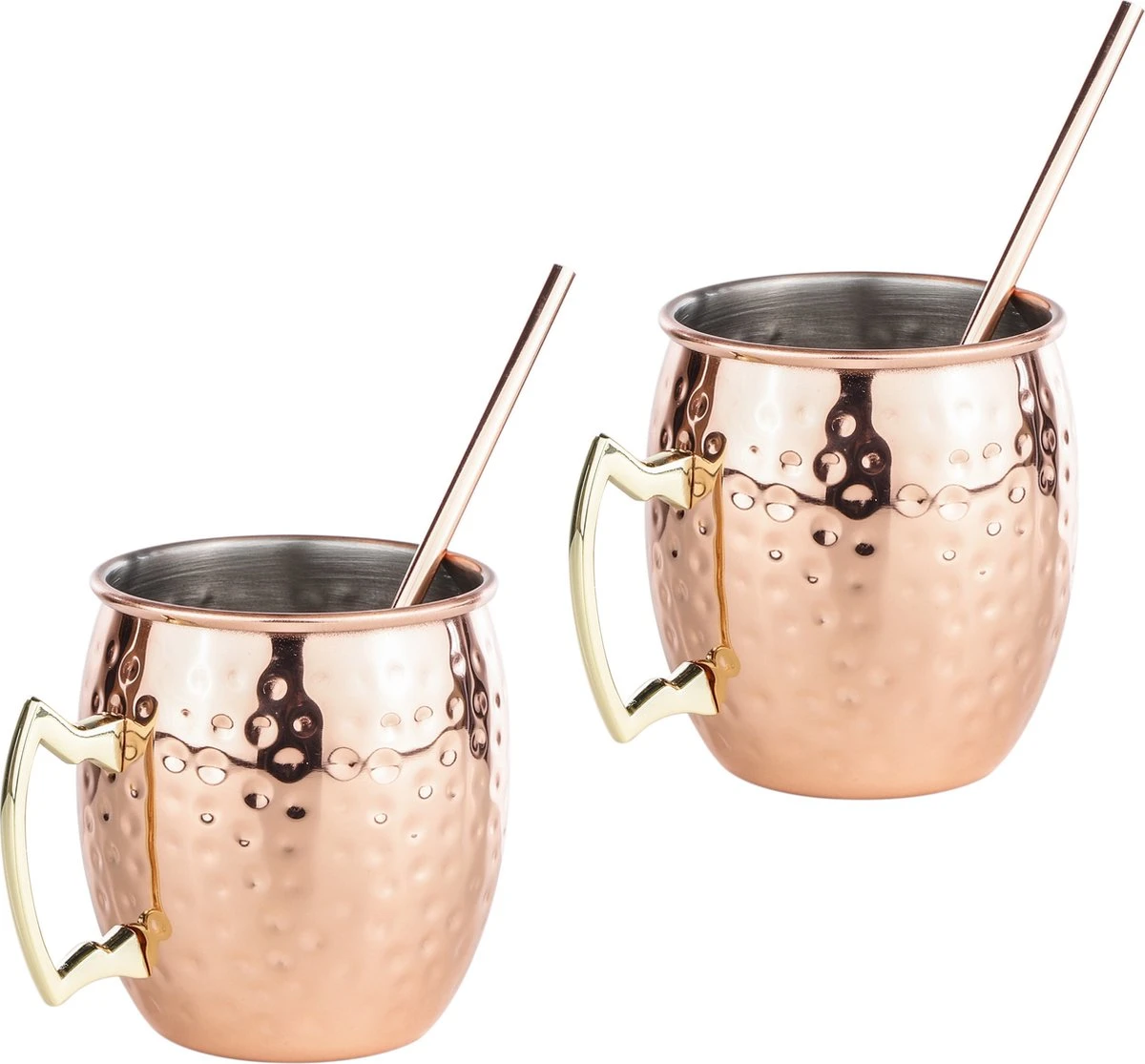 Set De 6 Tasses à Cocktail/verres à Cocktail Cuivre Moscow Mule 500 Ml Avec Pailles à Boire - Faire Des Cocktails 1 Set De 6 Tasses à Cocktail/verres à Cocktail Cuivre Moscow Mule 500 Ml Avec Pailles à Boire - Faire Des Cocktails