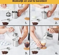 Silberthal - Mousseur à Lait - Mousseur à Lait Manuel - 400 Ml - Argent - Acier Inoxydable - Mousseur à Lait - Cadeau -Cuisine Fournitures Magasin 1200x1118 1