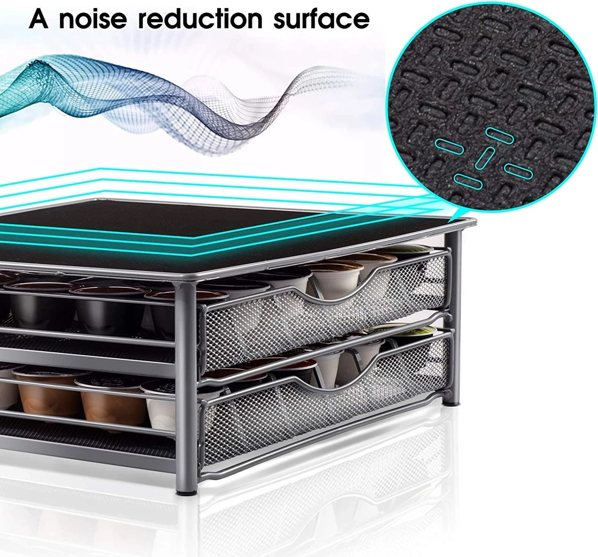 Porte-capsules Masthome Café Avec Tiroir Pour Capsules Dolce Gusto, Pour 72 Dosettes De Café, 1 Chiffon De Nettoyage Inclus 6 Porte-capsules Masthome Café Avec Tiroir Pour Capsules Dolce Gusto, Pour 72 Dosettes De Café, 1 Chiffon De Nettoyage Inclus – Image 6