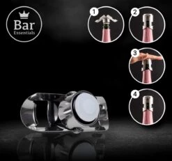 Ensemble De Bouchons à Champagne Bar Essentials (2x Couleur Argent) - Valve De Bouteille - Valve De Champagne - Bouchon De Champagne - Bouchon De Champagne - Bouchon De Champagne -Cuisine Fournitures Magasin 1200x1120 2