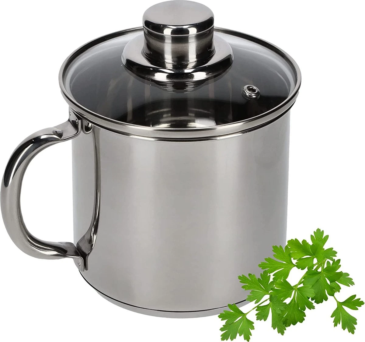 KADAX Marmite Haute Avec Couvercle En Verre Fermé, 1,2 L, Marmite En Acier Inoxydable Avec Poignée Confortable, Marmite, Couvercle Avec Trou De Vapeur, Casserole Et Va Au Lave-vaisselle (argent) 1 KADAX Marmite Haute Avec Couvercle En Verre Fermé, 1,2 L, Marmite En Acier Inoxydable Avec Poignée Confortable, Marmite, Couvercle Avec Trou De Vapeur, Casserole Et Va Au Lave-vaisselle (argent)